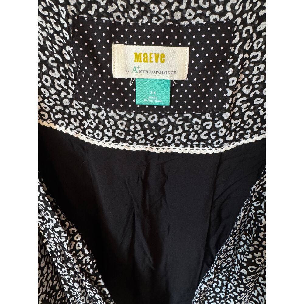 MAEVE BY ANTHROPOLOGIE Carolyn Faux Wrap Dress Cheetah Print Sz 3X $148 MSRP EUC - Picture 3 of 8